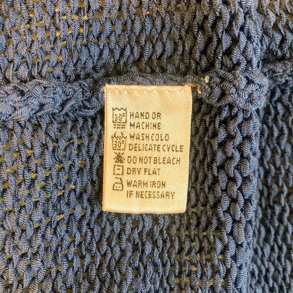 blue August Silk open front cardigan, size L - Picture 3 of 3